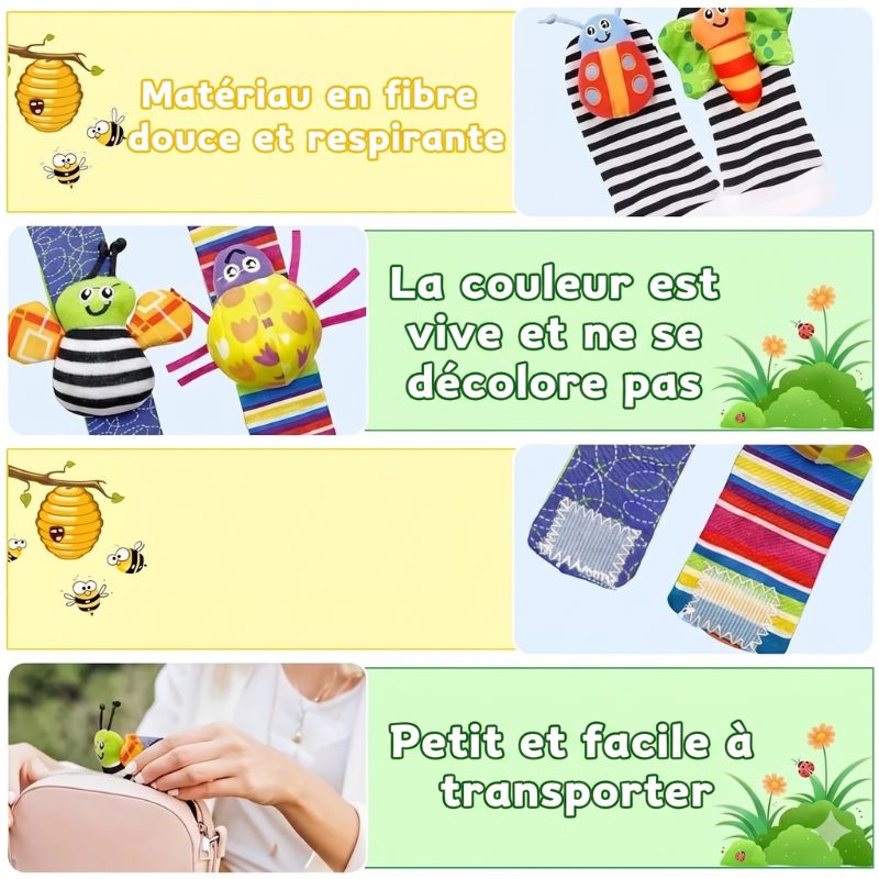 BabyFunâą | Set de Hochets Sensoriels + đTapis dâĂveil OFFERT