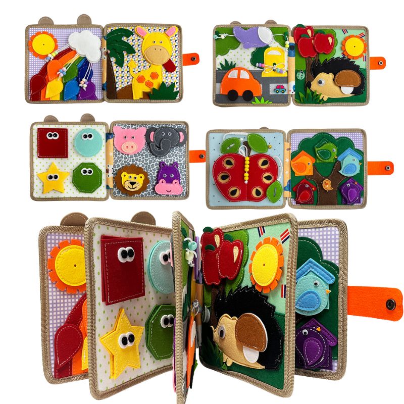 Girraf Livre™ | Livre éducatif en feutre pour des heures d’exploration sensorielle