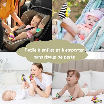 BabYfun™ | Hochet sensoriel poignet et chaussette