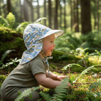 CHAPEAU Bebe aNTI UV fleur jardin
