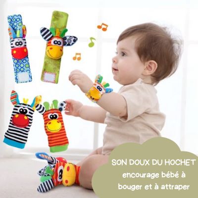 BabYfun™ | Hochet sensoriel poignet et chaussette