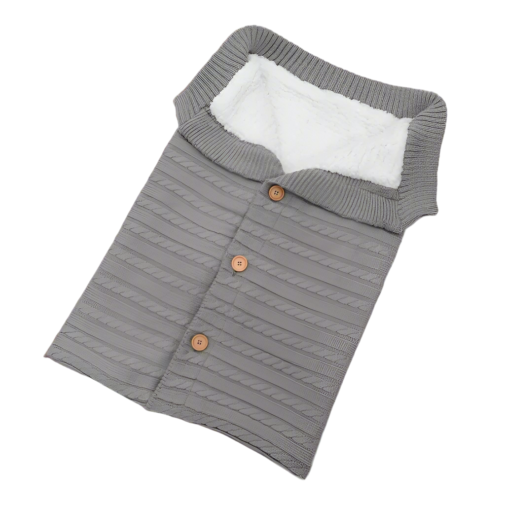 Nid d'ange gris tricotté
