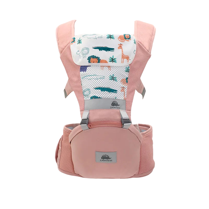 PORTE BéBé PHYSIOLOGIQUE rose animaux