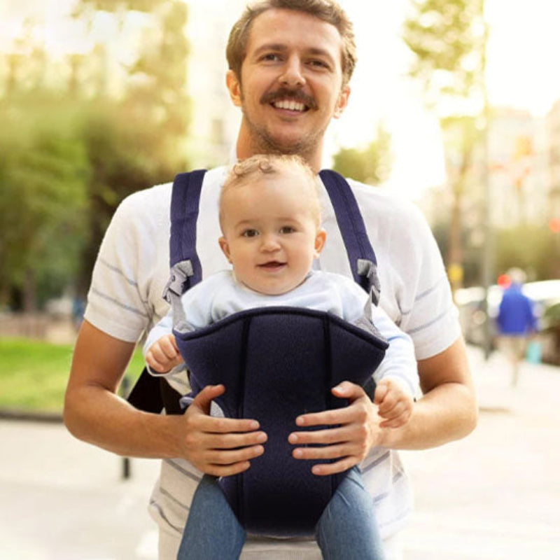 bebe papa porte bebe bleu