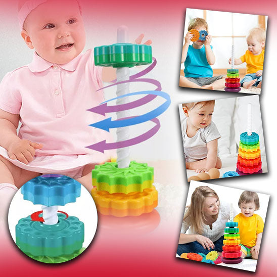 Rainbow Tower™| Tour à anneaux arc-en-ciel tournante pour enfant
