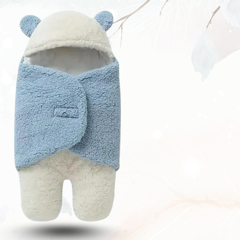 Nid d'ange cosy tête ours bleu