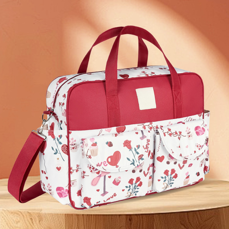 sac a langer bebe motif coeur