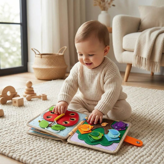 Girraf Livre™ | Livre éducatif en feutre pour des heures d’exploration sensorielle