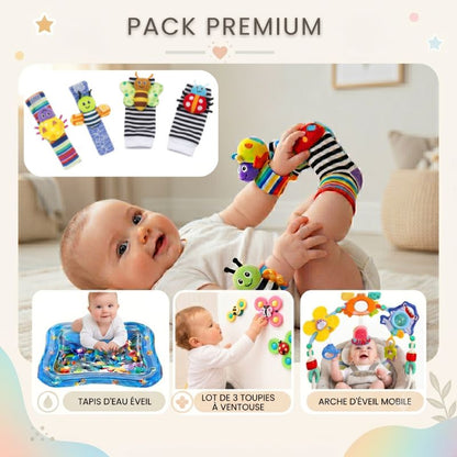 BabyFun™ | Ensemble de Hochets Sensoriels + Tapis d'Éveil OFFERT🎁