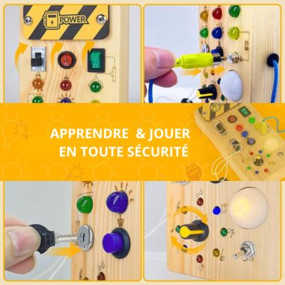 BabyBord™ | Tableau en bois d'activité Montessori