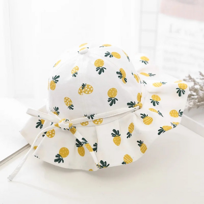 CHAPEAU ANTI-UV BEBE FILLE ananas