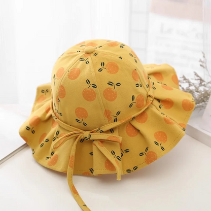 CHAPEAU ANTI-UV BEBE FILLE orange