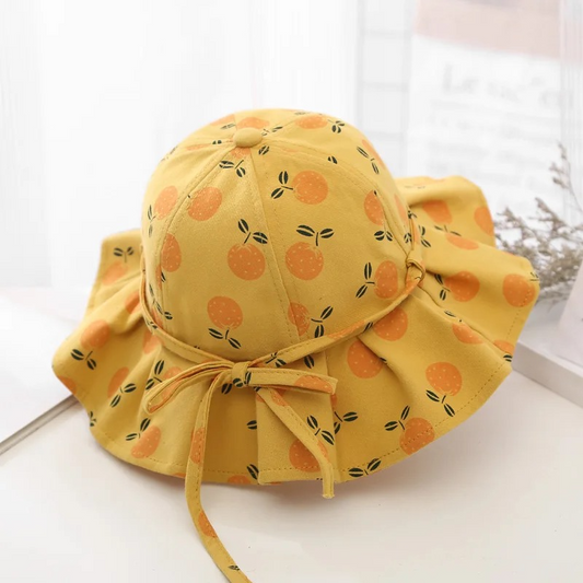 CHAPEAU ANTI-UV BEBE FILLE orange