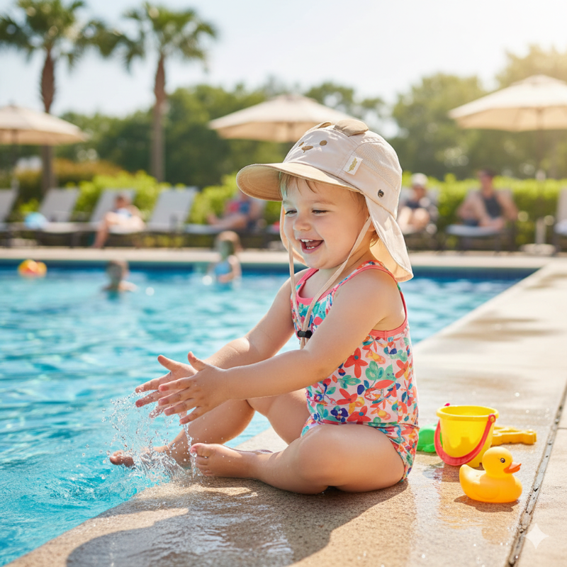 CHAPEAU ANTI UV BÉBÉ GARÇON pescine
