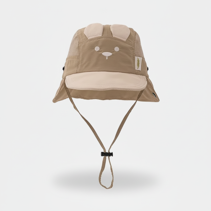 CHAPEAU ANTI UV BÉBÉ GARCON beige foncé