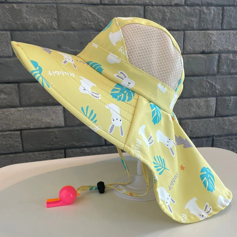 CHAPEAU BÉBÉ ANTI UV JAUNE