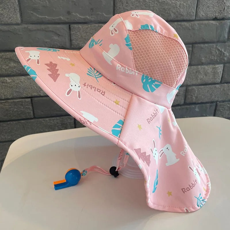 CHAPEAU BÉBÉ ANTI UV ROSE