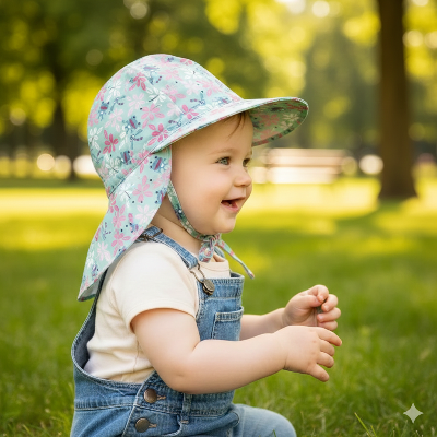 CHAPEAU Bebe aNTI UV fleur parc