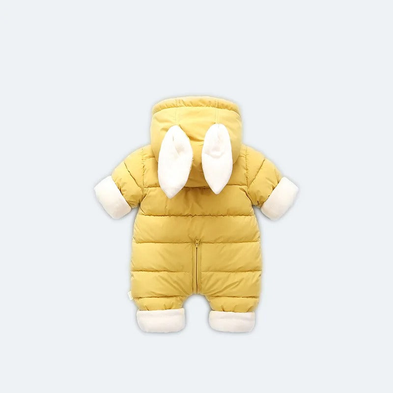 COMBINAISON HIVER POUR BEBE jaune dos 