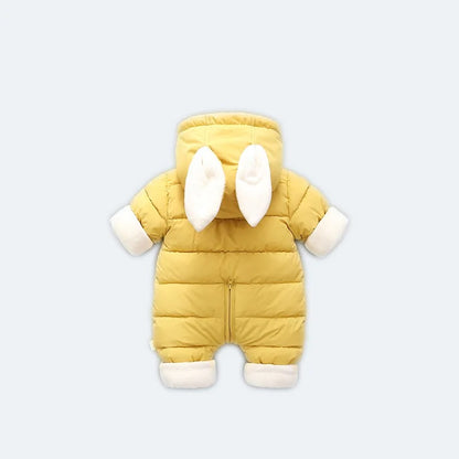 COMBINAISON HIVER POUR BEBE jaune dos 