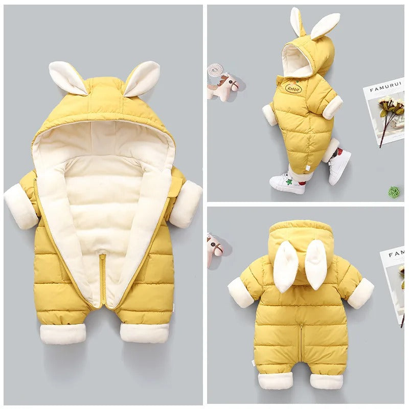 COMBINAISON HIVER POUR BEBE jaune plusieurs positions