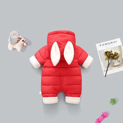 COMBINAISON HIVER POUR BEBE rouge dos chaud 