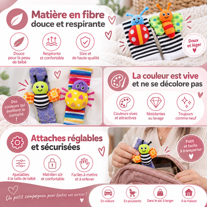 BabyFun™ | Les Premiers Hochets Sensoriels de Bébé