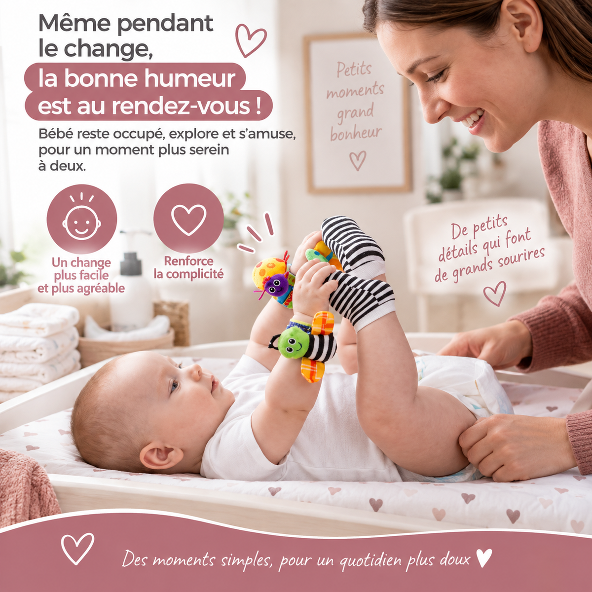 BabyFun™ | Les Premiers Hochets Sensoriels de Bébé