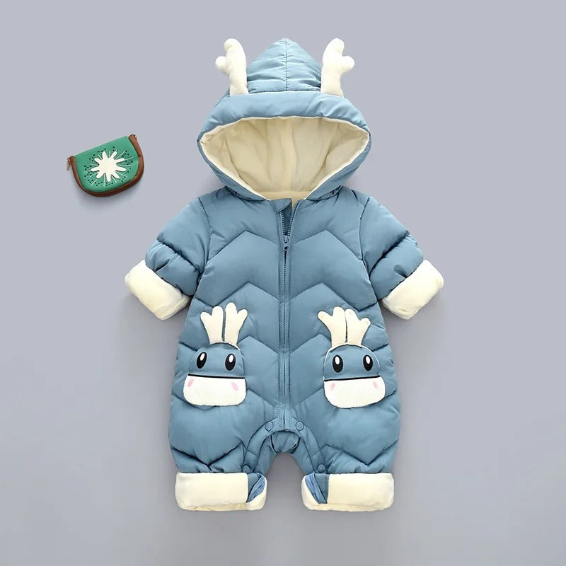 Combi pilote bebe garcon BLEU design mignon 