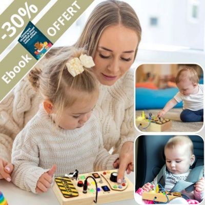 BabyBord™ | Tableau en bois d'activité  Montessori