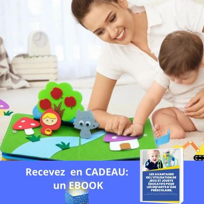 BabyBook3D™- Livre 3D éducatif Montessori en tissu pour enfants