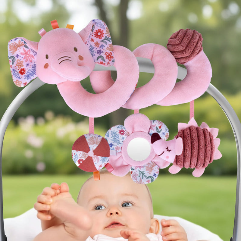 Spirale d’activité bébé fille cosy rose