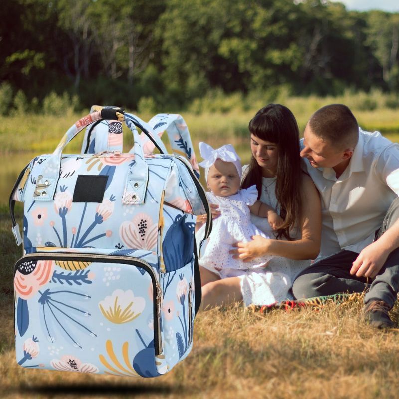 Sac à langer à dos floral PARENT BEBE AU parc