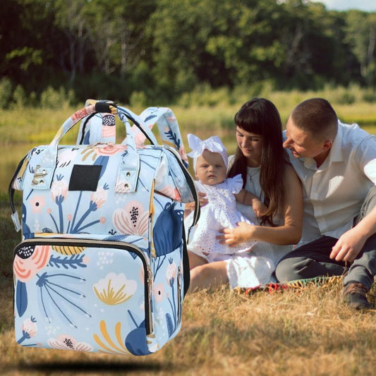 Sac à langer à dos floral PARENT BEBE AU parc