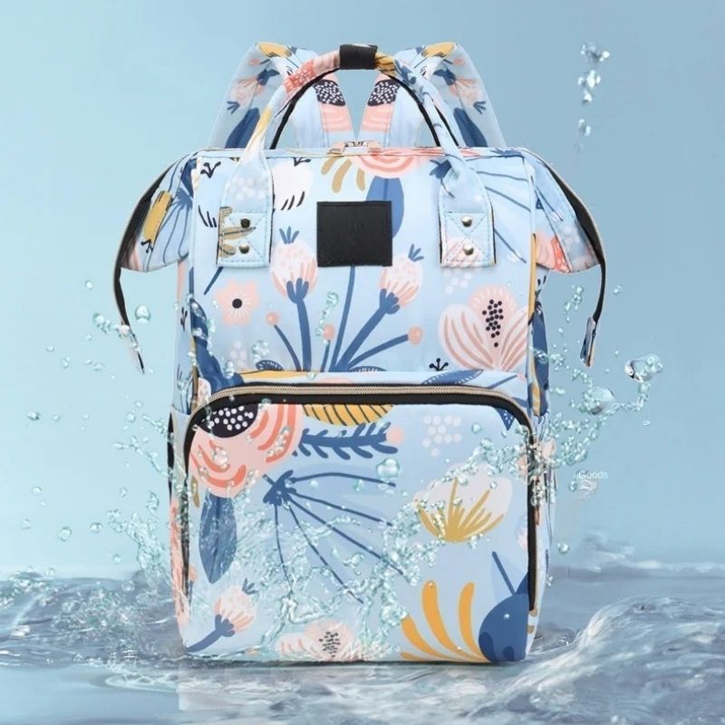 Sac-à-langer-à-dos-floral-imperméable