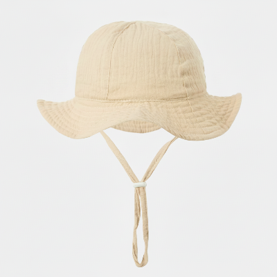 chapeau bébé anti uv beige