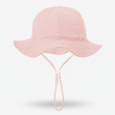 chapeau bébé anti uv rose