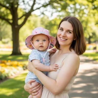 Chapeau bebe rose licorne