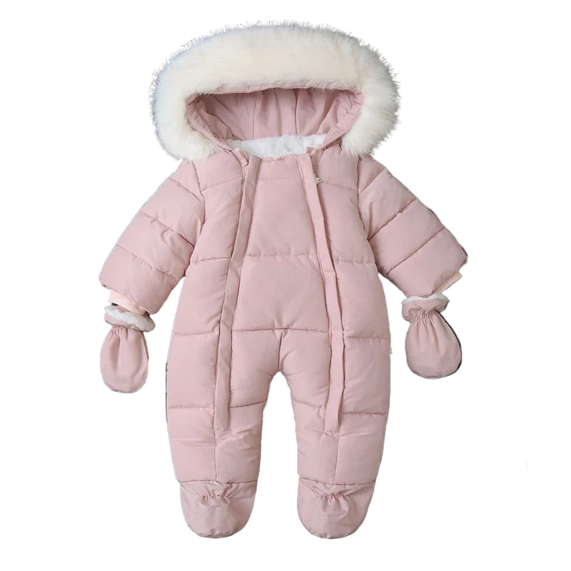 combi pilote bebe fille rose confortable et chaud
