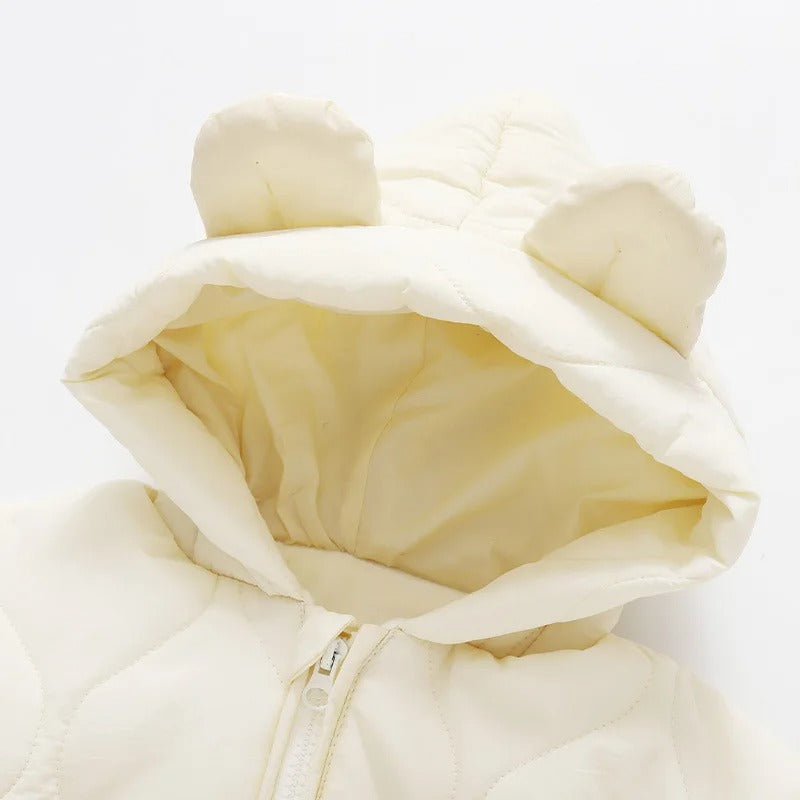 combinaison bébé garçon hiver blanc capuche