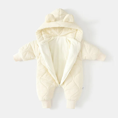 combinaison bébé garçon hiver blanc ouvert de devant
