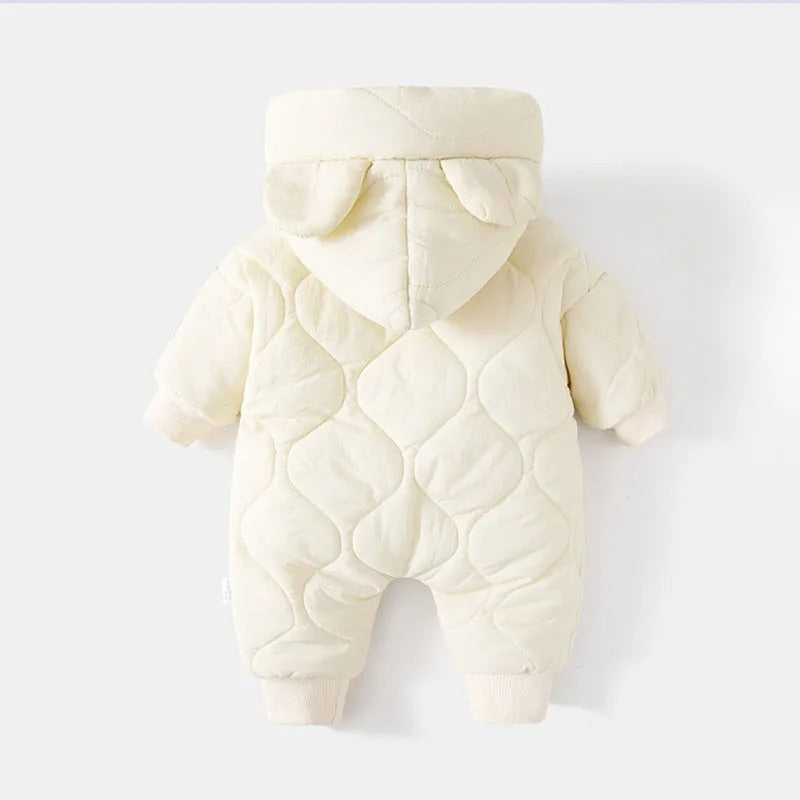 combinaison bébé garçon hiver blanc ouvert du dos