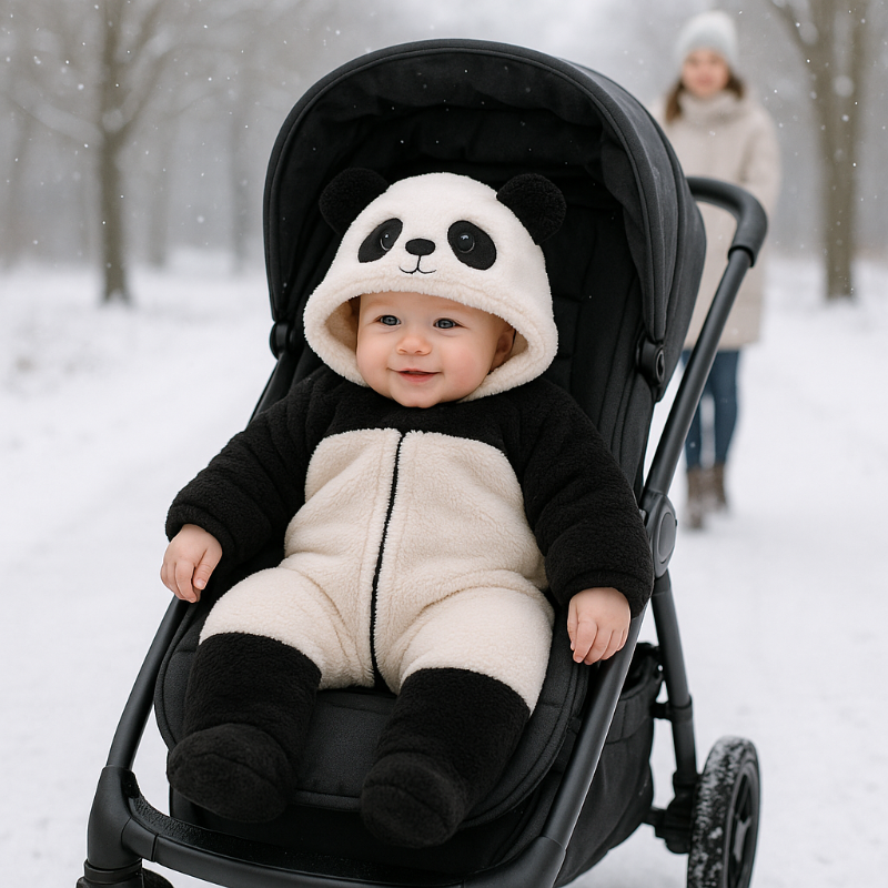 combinaison hiver bebe garcon chaude ,bébé assis dans une poussette