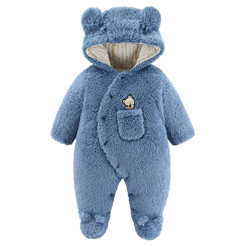 combinaison hiver pour bebe bleu confortable