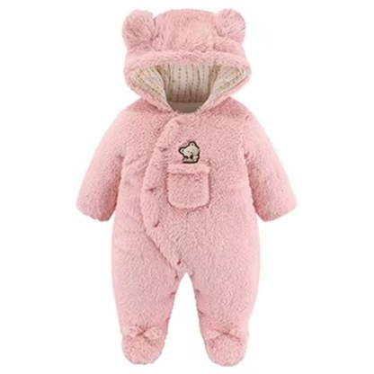 combinaison-hiver-pour-bebe-rose-ourson