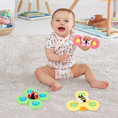 BébéSpin™ | Lot de 3 Compagnons d’éveil à ventouse