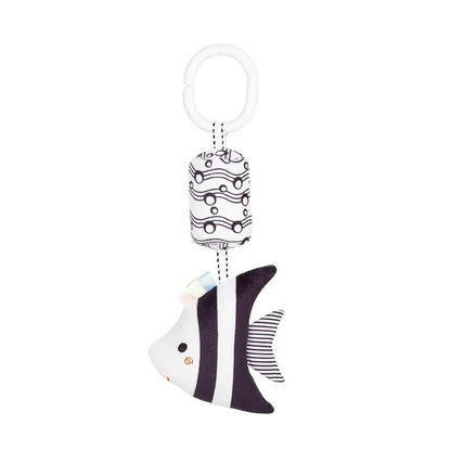 jouets poussette bebe noir et blanc poisson