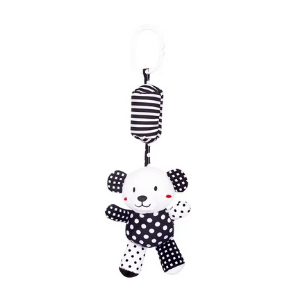 jouets poussette bebe ours noir et blanc
