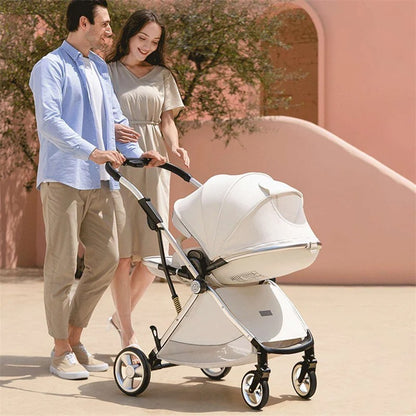 maman  papa pousse poussette 3 en 1