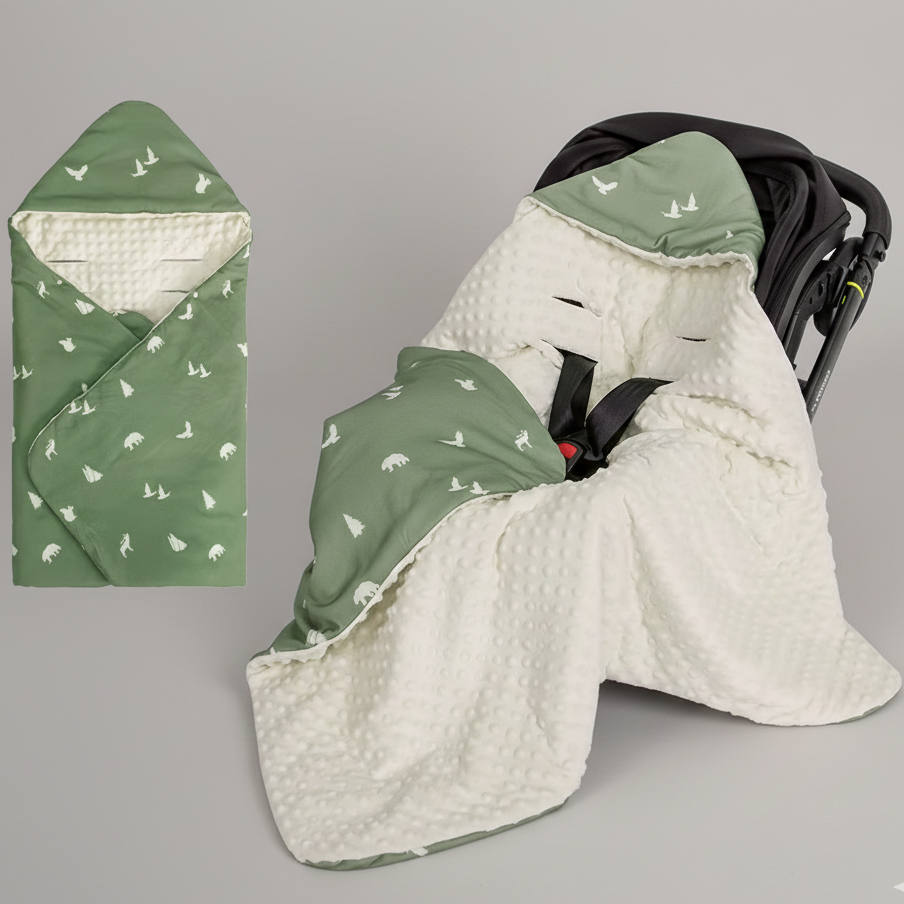 nid d'ange cosy hiver vert réversible